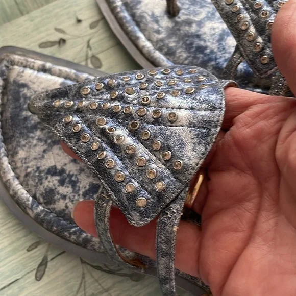 Fooks sandals blue/silver size 37 (7) - Picture 2 of 5